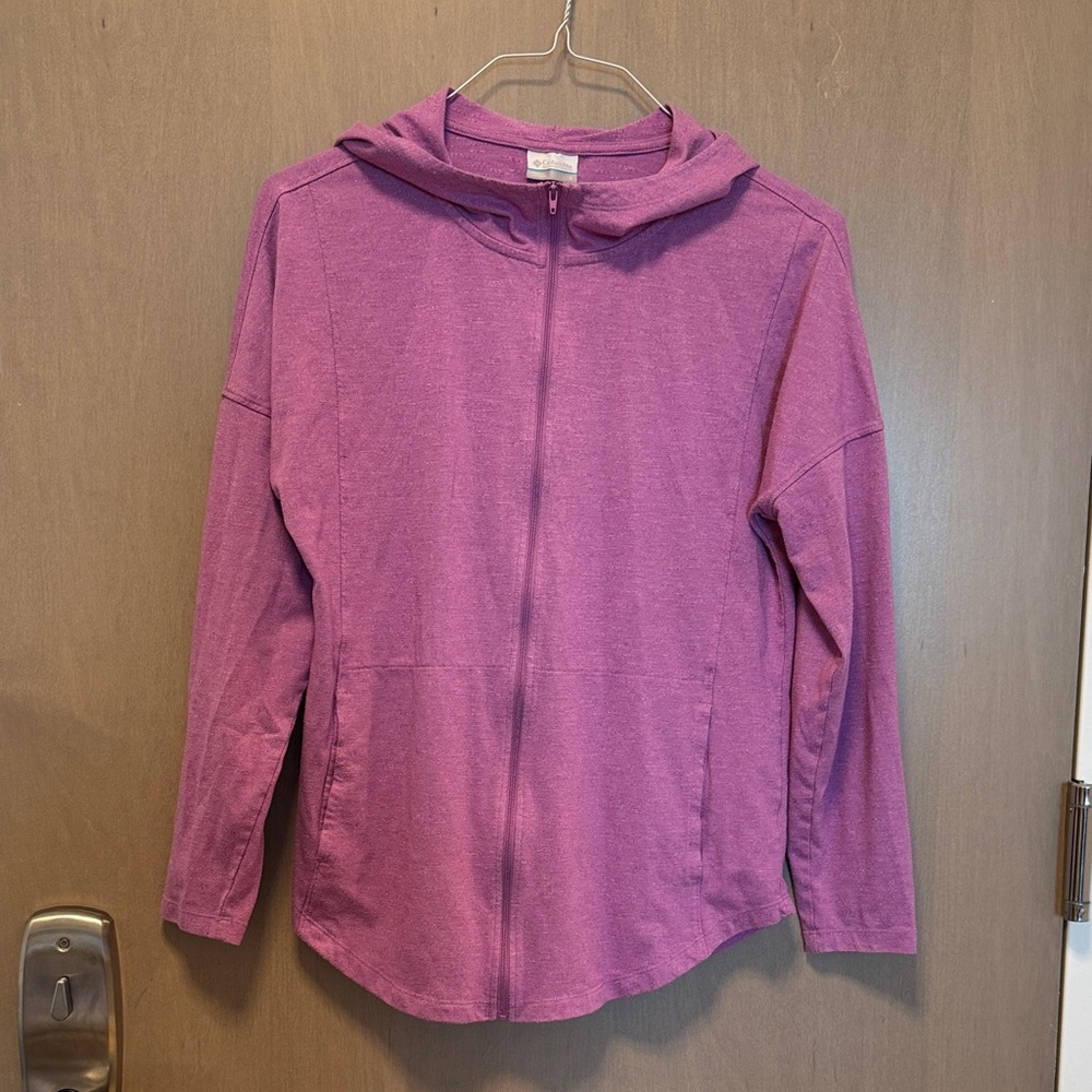 Columbia L Purple Lavendar Full-Zip Jacket with Hood